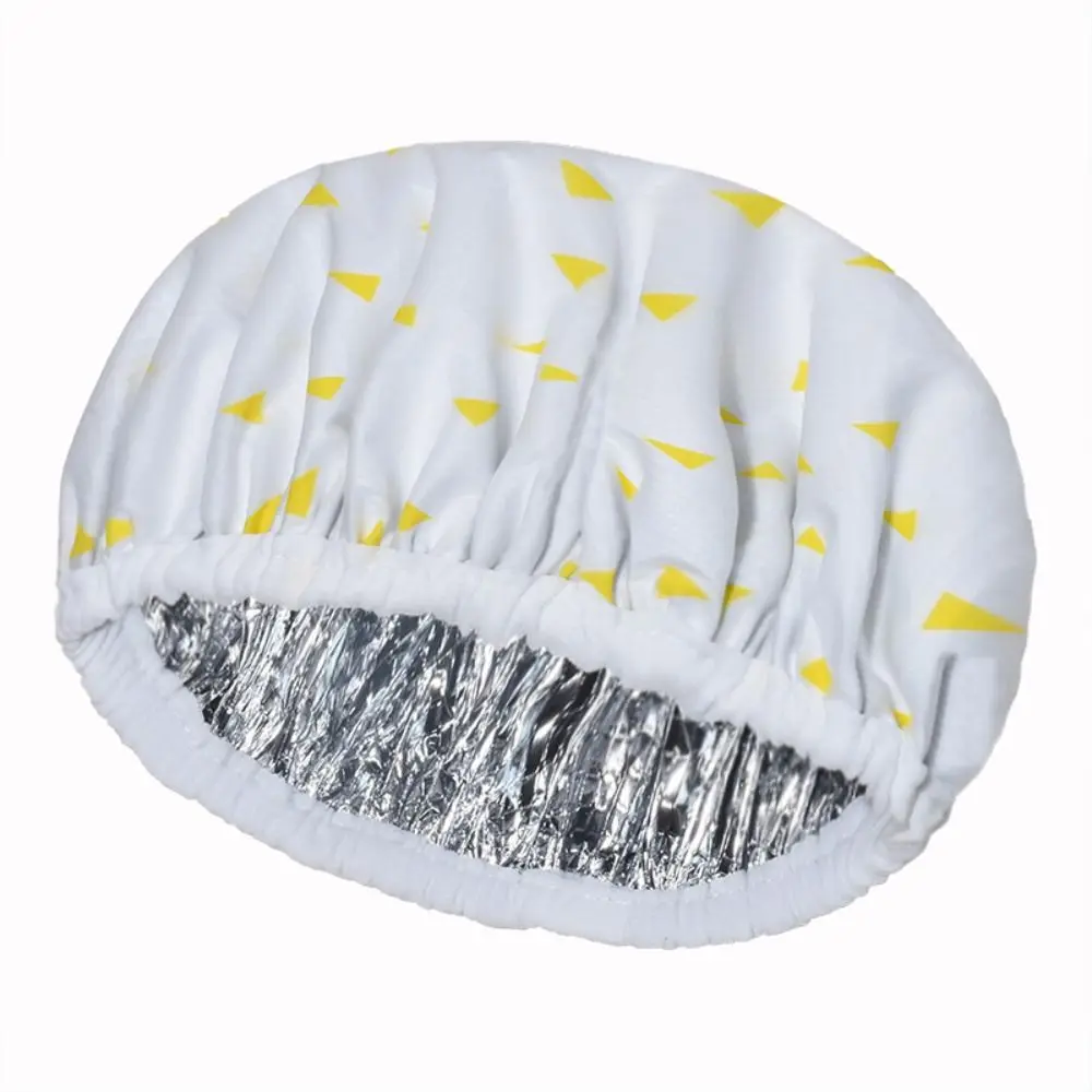 Thickened Self-heating Tin Foil Hat Thermostatic Shower Cap Steam Hair Mask Cap Bathing Cap Spontaneous Heating