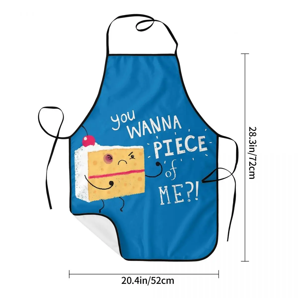 Angry Cake Apron Chef Cooking Baking Tablier Waterproof Bib Kitchen Cleaning Pinafore for Women Men Painting