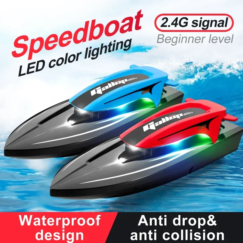 Lancha rápida inalámbrica de alta velocidad para niños, barco eléctrico a Control remoto, juguete impermeable, modelo 816