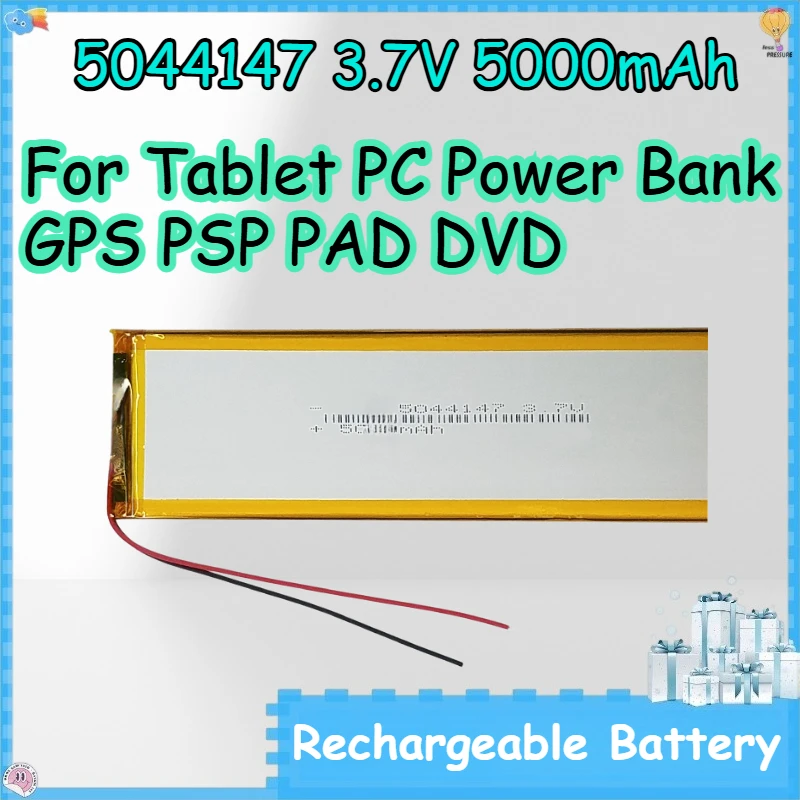 5044147 3.7V 5000mAh Rechargeable Battery for Tablet PC Power Bank GPS PSP PAD DVD Polymer Lithium-ion Battery