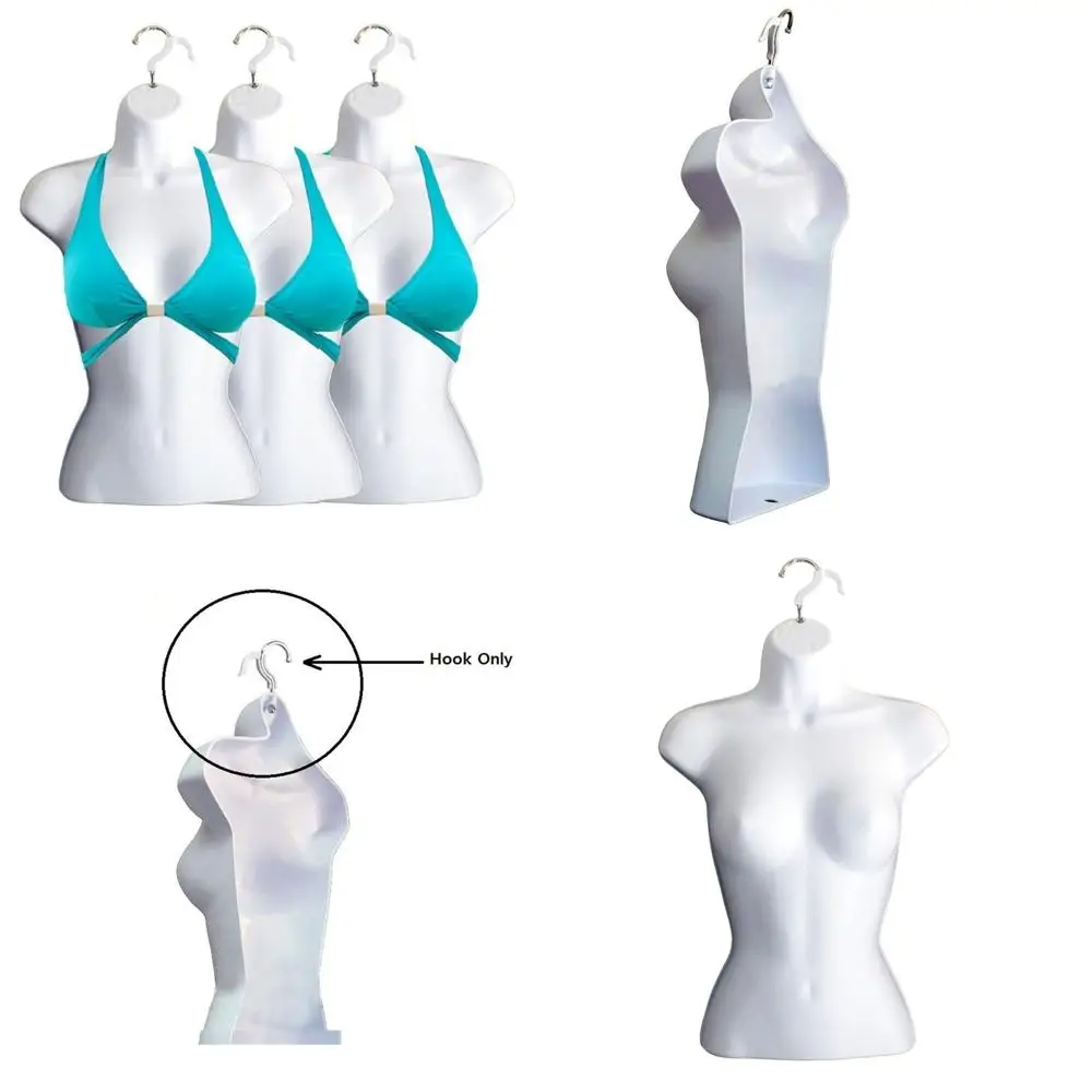 

Stackable Hollow Back Female Mannequin for T-Shirt Display and Craft Countertop Use