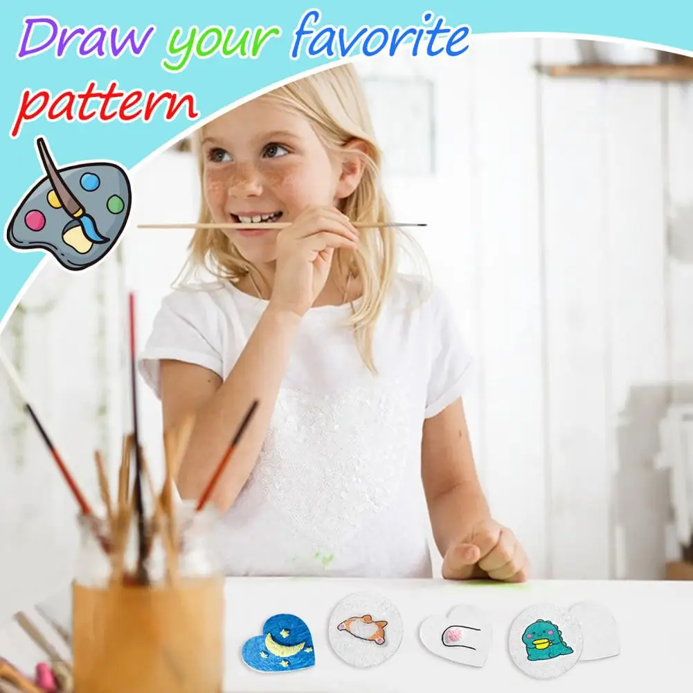 مجموعات فنية من نسيج الرغوة ورق رسم فارغ ثلاثي الأبعاد إسفنجة قماشية سحرية مع فرشاة مياه بيضاء منتفخة ورق طلاء لوازم فنية