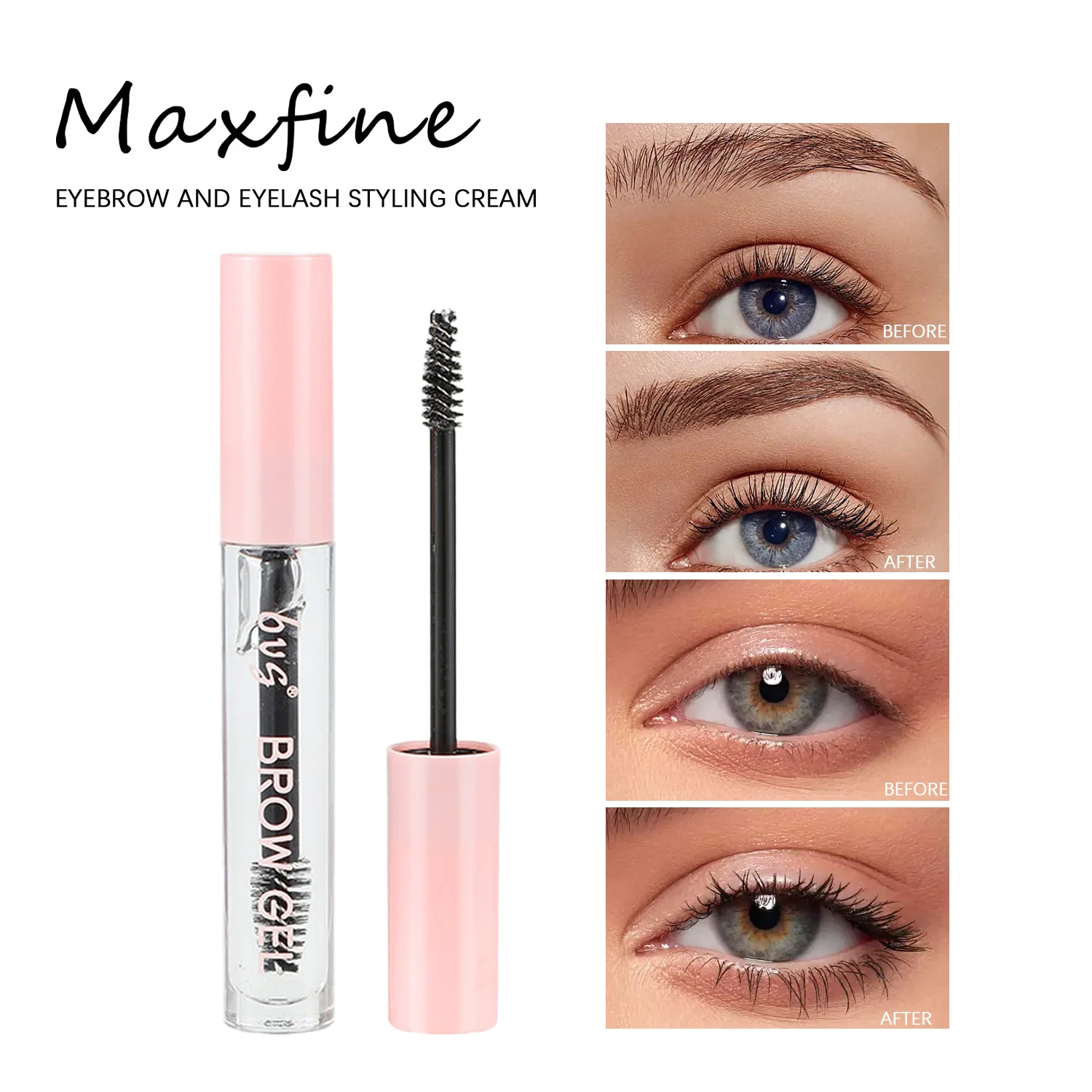 Brow Mascara Eyebrow Gel Extreme Hold Clear Brow Gel Grooming, Defining & Separating, Long-Lasting, Vegan & Cruelty-Free