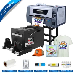 Colorsun A3 DTF Transfer Printer Dual XP600 T-shirt Printing Machine Impresora A3 dtf Printer For T-shirt Hoodies Bags Jeans