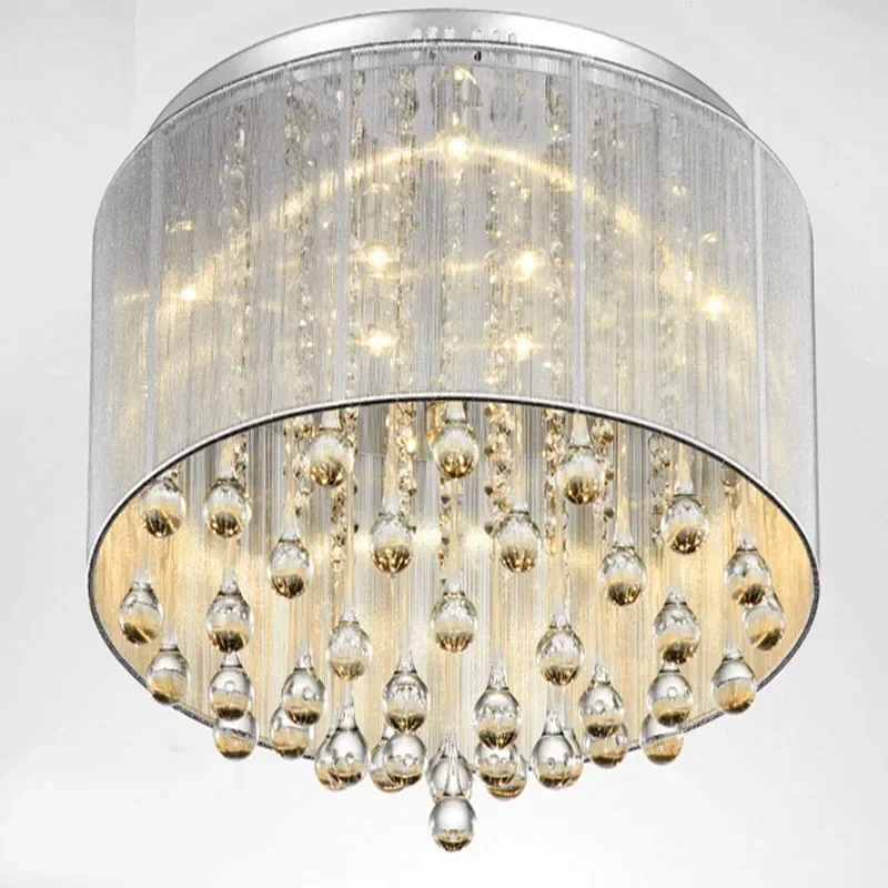 Best Selling Modern Simple Crystal Ceiling Chandelier Lights With Name Brand 32*45cm