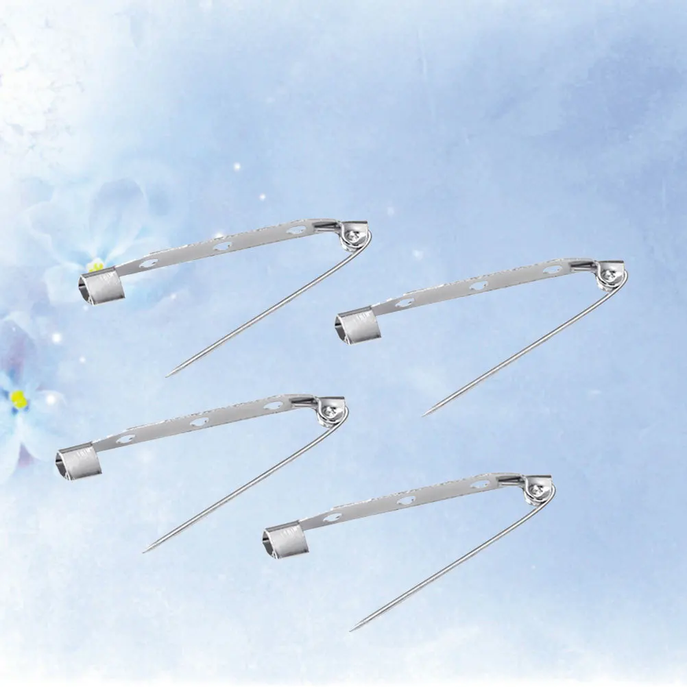 

50pcs 3.5Cm Silver Safety Pin Alloy Brooch Back Craft Jewelry Diy Making Clasp Bar Pins Sewing Fabric Corsage Badges