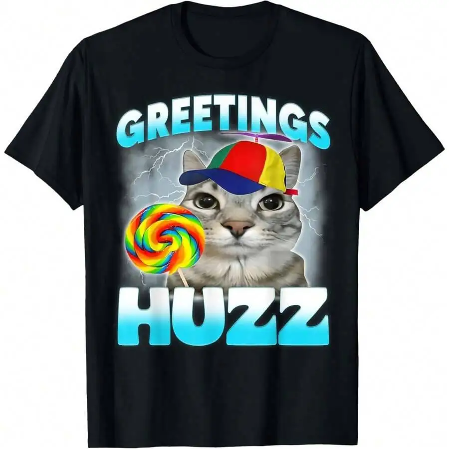 180GSM Pure Printed T Shirt Showcasing Cat Design Breathable Durable Fabric Adopting Knitting Technology Soft And Easy 100%