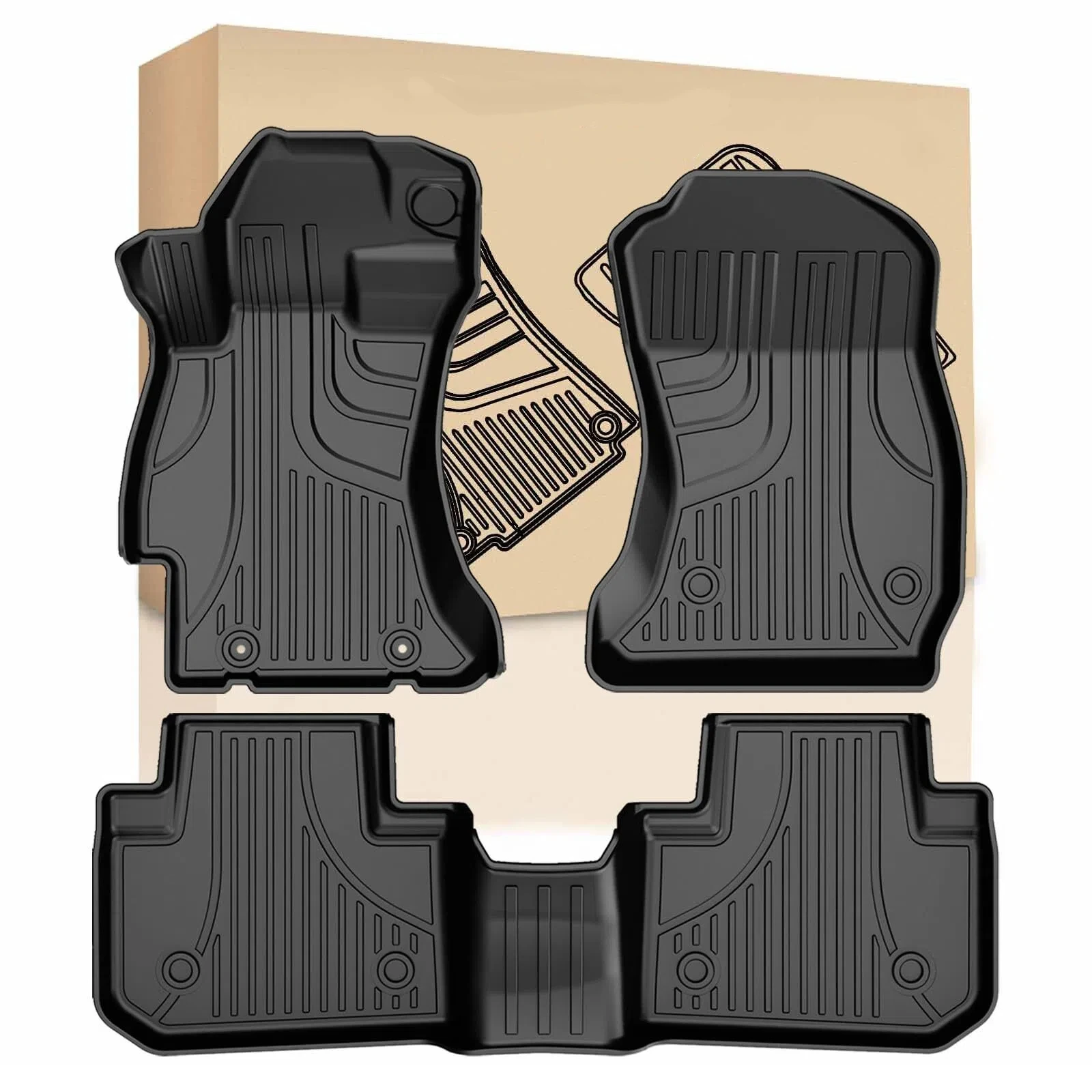 

Коврики для Subaru Forester 2014-2018, 1-й и 2-й ряд, всепогодные защитные автомобильные напольные коврики, противоскользящие коврики