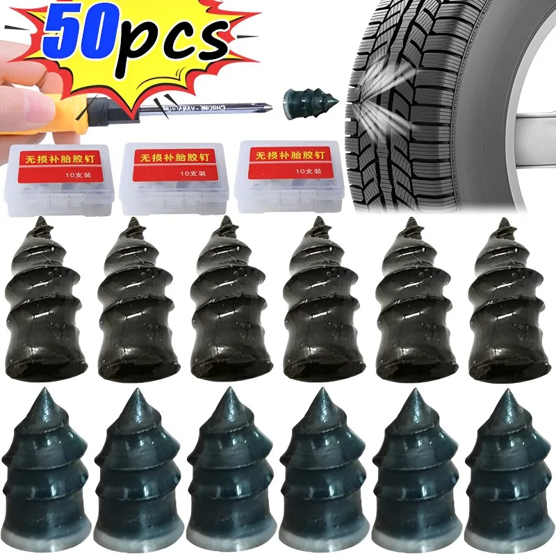 Vacuum Tyre Repair Nails Car Trucks Motorcycles Bike Scooter Tire Puncture Repairing Tools Universal Tubeless Rubber Nail Kit