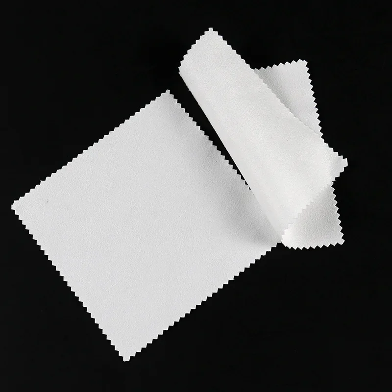 10pcs Wholesale Sublimation Blanks White Glasses Cleaning Cloth Microfiber Double Sided Fleece Glasses Clean Lens Cloth 2024