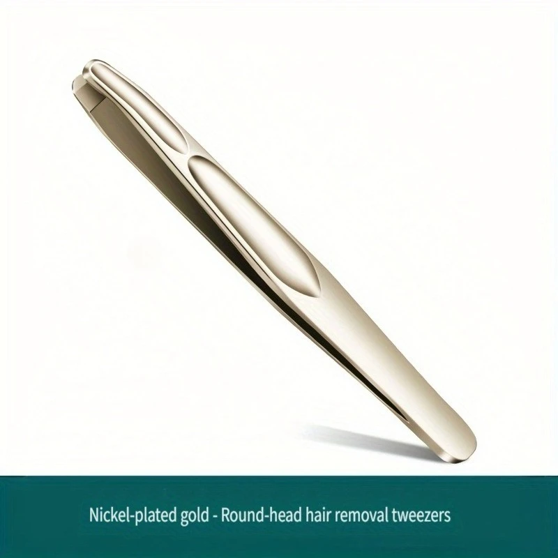 Premium pincet met ronde kop voor wenkbrauwen en gezichtsontharing Naadloze clips Kort haar Precisie baardclip