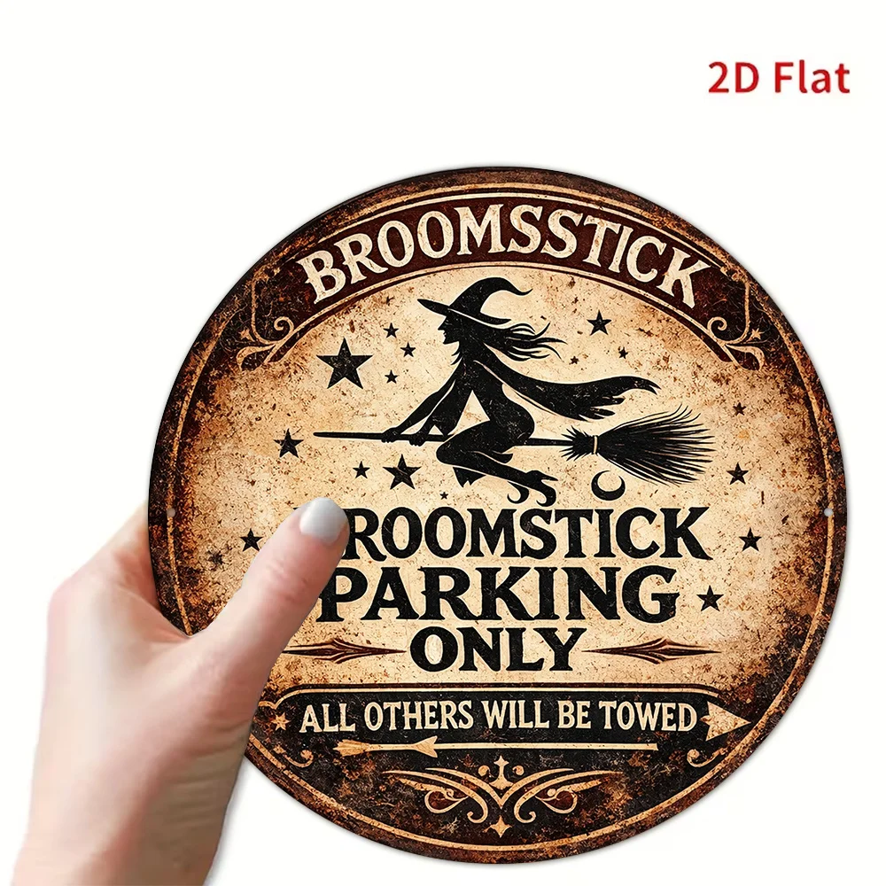 2D Flat, 1pc 2D Flat Round Wooden Sign, 