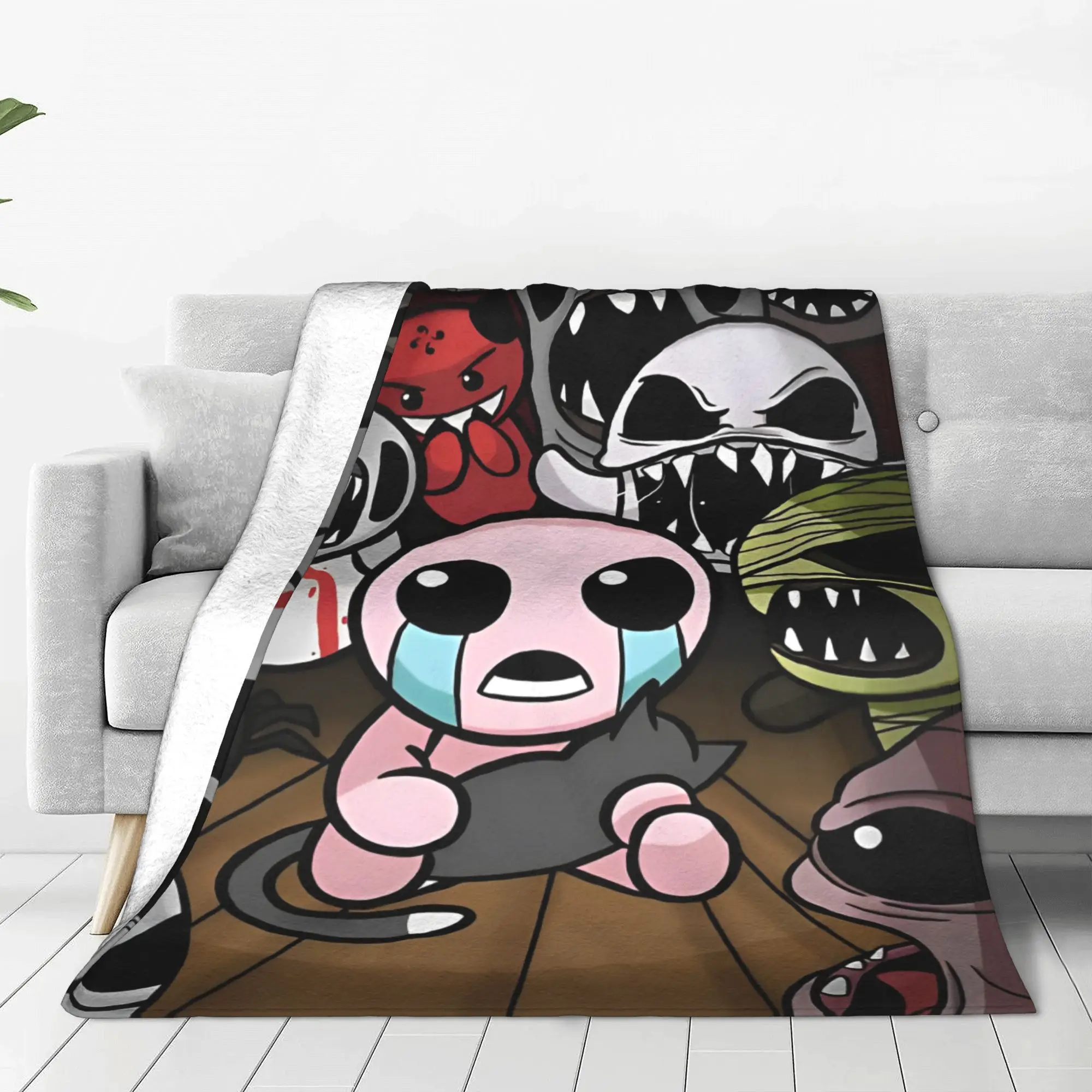 The Binding Of Isaac Game  Blanket Flannel Spring/Autumn  Multi-function Soft Throw Blanket for Sofa Bedroom Plush Thin Quilt