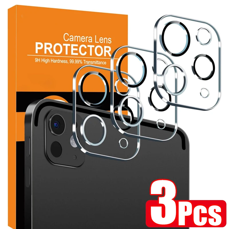 3-1Pcs Tablet Camera Lens Screen Protector for IPad Pro 2024 Anti-Scratch Tempered Glass Lens Cover Film for IPad Pro 11/13 Inch