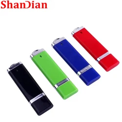 SHANDIAN-고객 로고 플라스틱 라이터 모양 pendrive 4GB 16GB 8GB 32GB 64GB, 비즈니스 USB 플래시 드라이브 메모리 스틱 USB 2.0