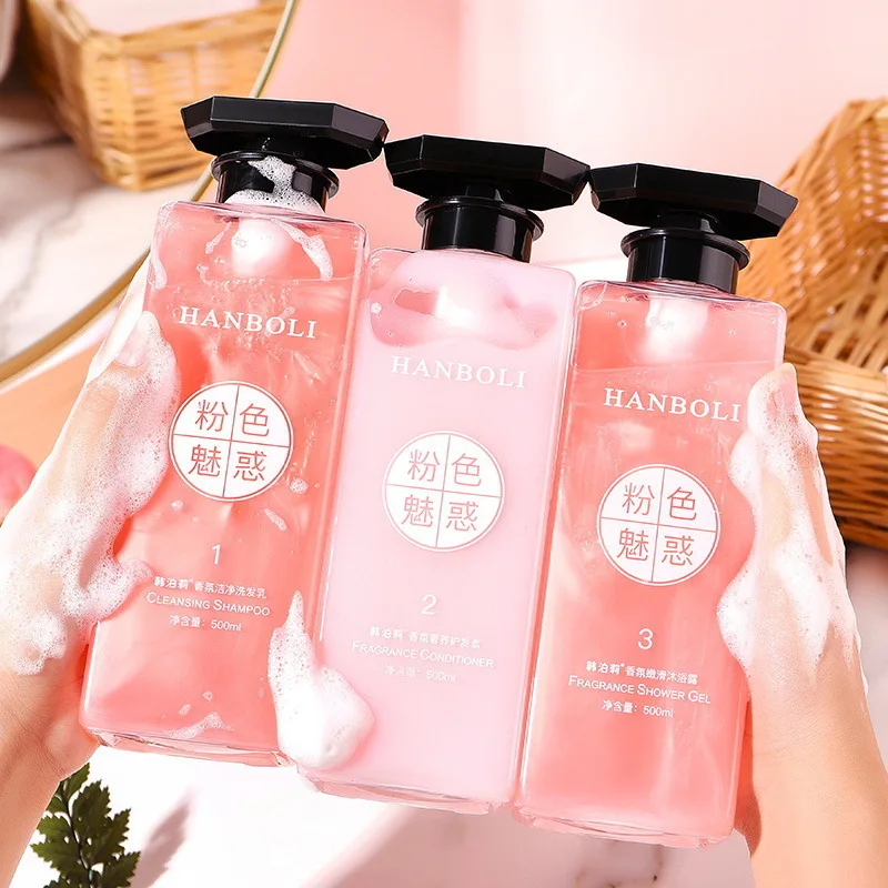 Pink Wash Bath Dandruff Control Oil Shampoo Fragrance Shower Gel Softening Nourishing Hair Conditioner Oil-removing Refreshing