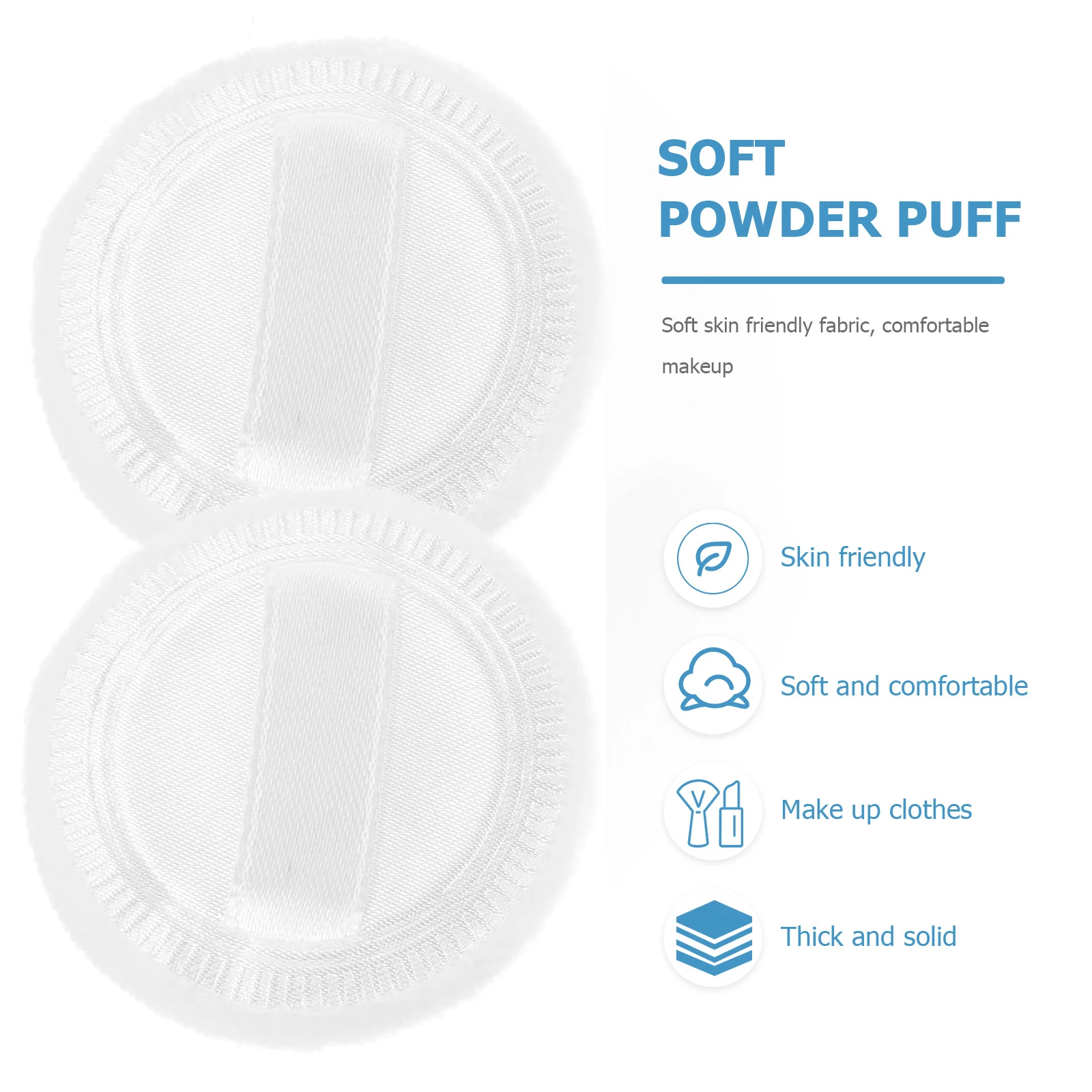 

8pcs Velvet Powder Puff Cotton Sponge for Face Blending Loose Foundation Round Makeup Beauty Tools