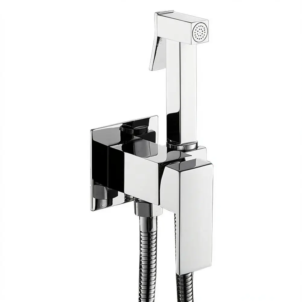 Solid Brass Bidet Sprayer Kit Concealed Hot Cold Mixer Valve Toilet Hygiene Cleaning Applicator Bathroom Sanitary Faucet