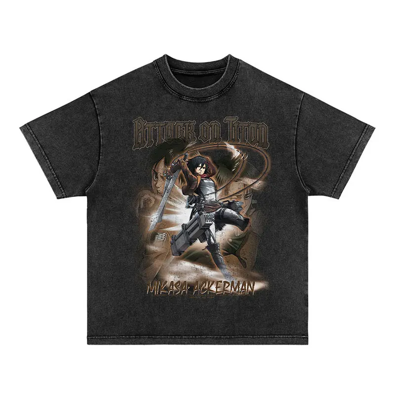 

2025 American Heavy Vintage Wash Made Old Shirt Short Sleeve Pure Cotton T-shirt High-quality Luxury Brand Selling Popular Style