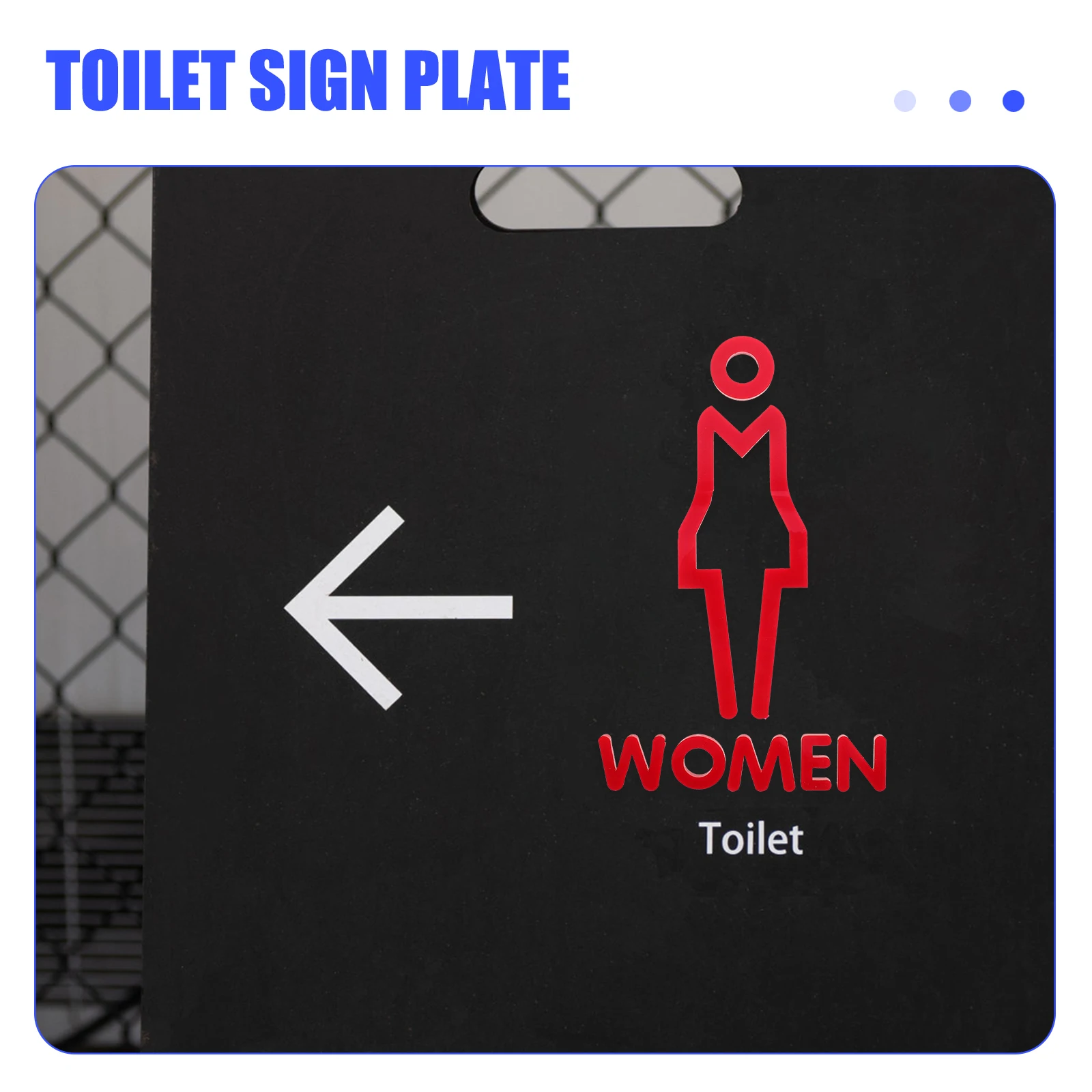 2 قطعة علامة الحمام الاكريليك لوحة تحديد المرحاض لباب الحمام علامات الحمام للأعمال ملصق التوجيه المثبت على الحائط