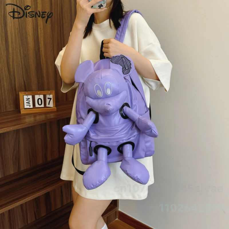 Mickey New Women's Doll Backpack Fashionable High Quality 3D Doll Bag Cartoon Versatile Large Capacity Multifunctional Backpack