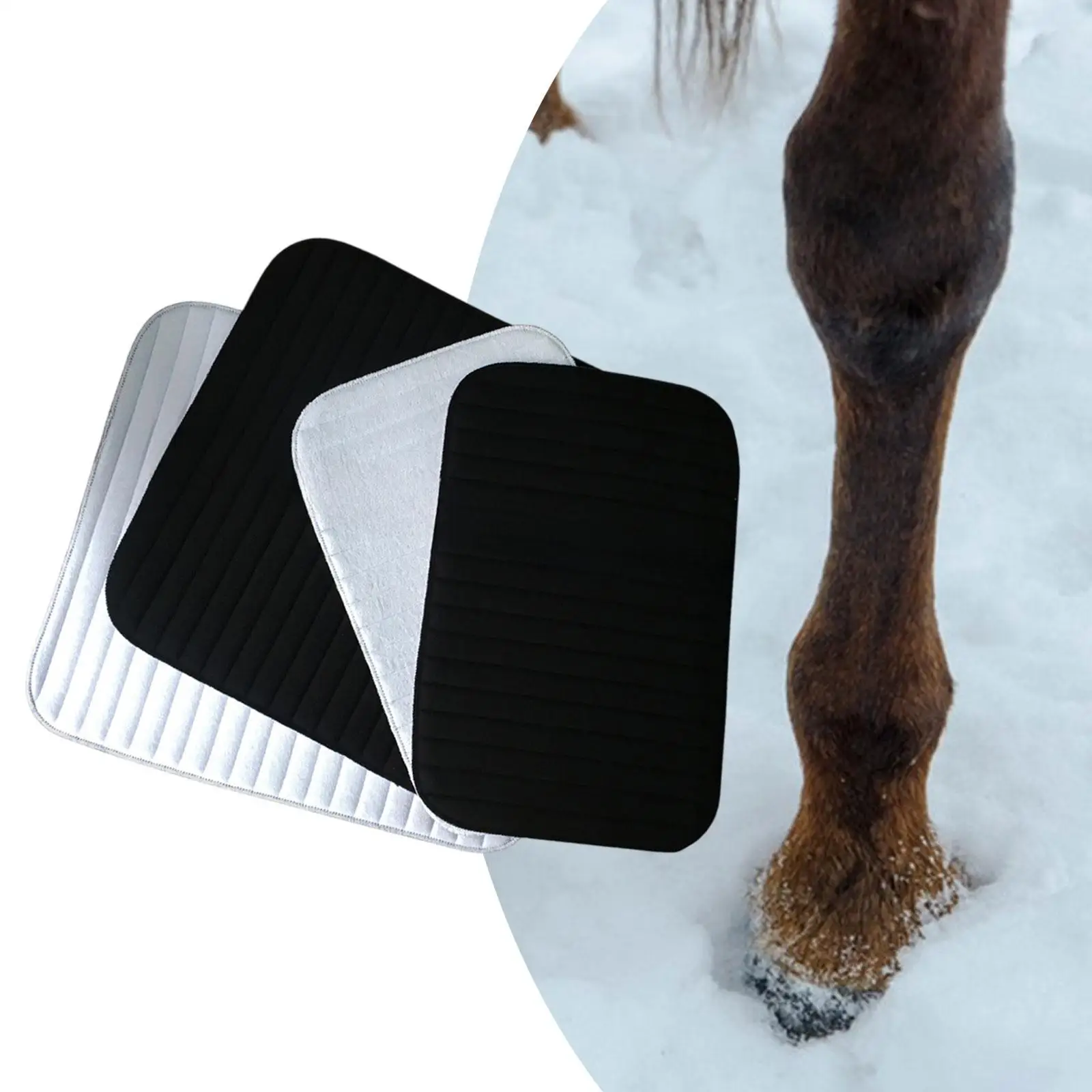 4x Horse Foot Mat Reusable Equestrian Accessories Front Hind Legs Guard