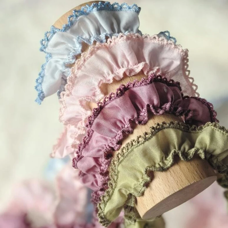

5 Meter 1.8cm Wide Cotton Embroidered Ruffled Lace Trim For Diy Children's Clothes Pet Doll Clothes Lolita Skirt Decor Crafts