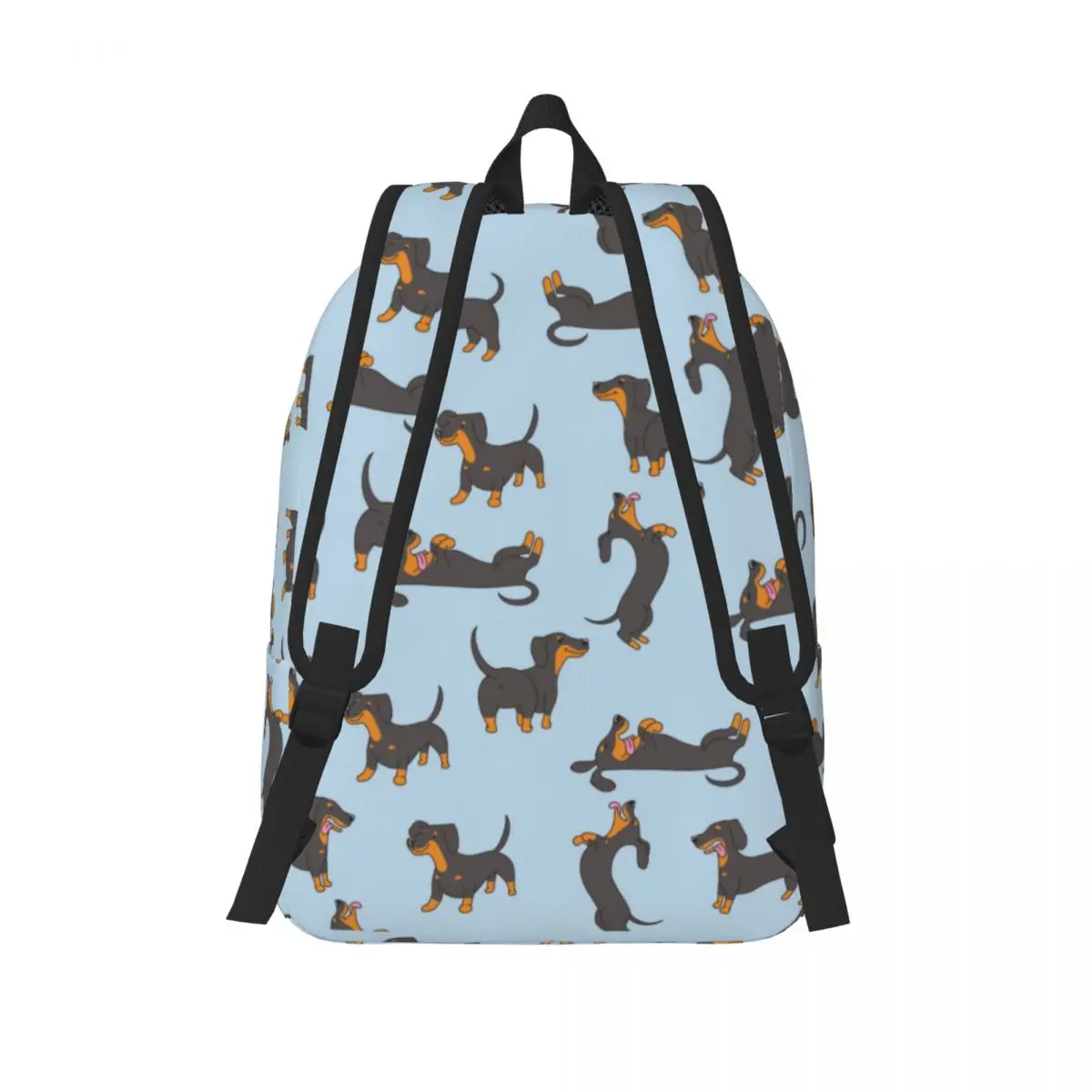 Bonito perro de dibujos animados Dachshund para adolescentes, mochila escolar para estudiantes, regalo universitario medio y alto