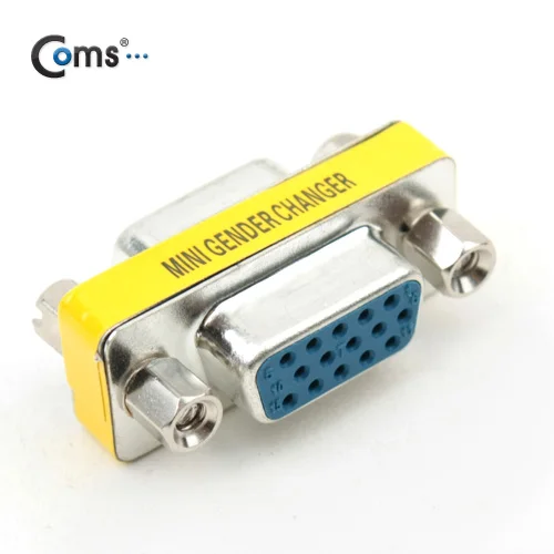 Coms G0679 Monitor Gender 15Pin VGA Extensions D-SUB RGB 3-column GOLD Metal VGA F to VGA F