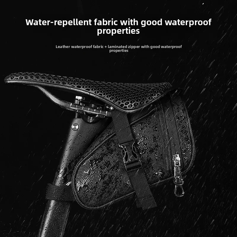 YIQUAN Tas Sadel Sepeda Nilon Tahan Air MTB Sadel Sepeda Jalanan Tempat Penyimpanan Tas Kantong Alat Belakang Aksesori Sepeda Sadel