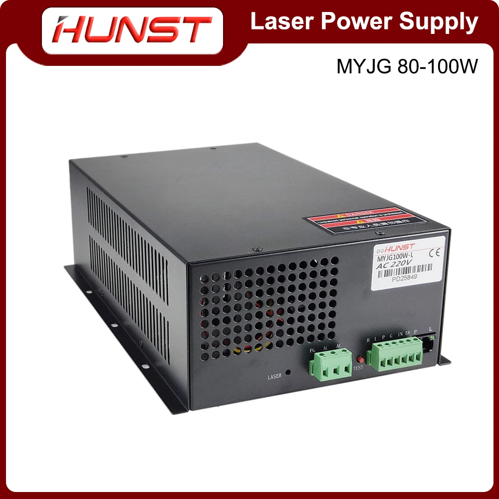 Imagem -02 - Hunst Co2 Laser Power Supply Myjg100w For 80w-100w Laser Cutting And Engraving Machine