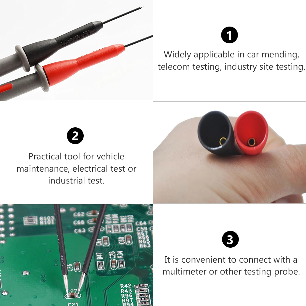 

4pcs Test Lead Probe Tips Needles Multimeter Accessories Electrical Vehicle Industrial Testing Piercing Pin Tools Car