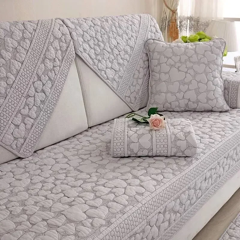 Double-sided Cotton Sofa Covers Cushion Four Seasons Sofa Towel Modern Simple Living Room Corner Couch Cover Armrest Towel