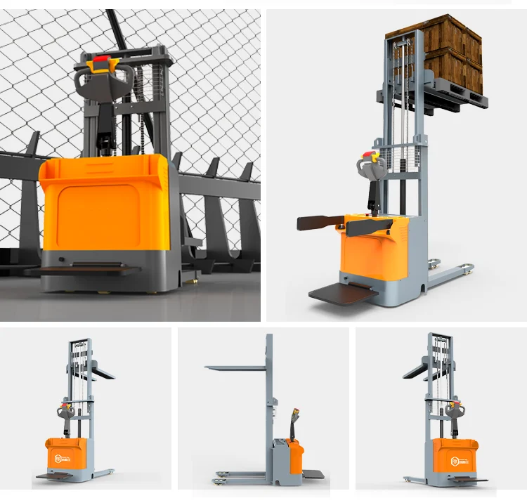 Walkie Pallet Stacker Compact Design 1.5T Capacity Electric Stacker for Heavy Duty Pallets, 3m Lifting Height Customized