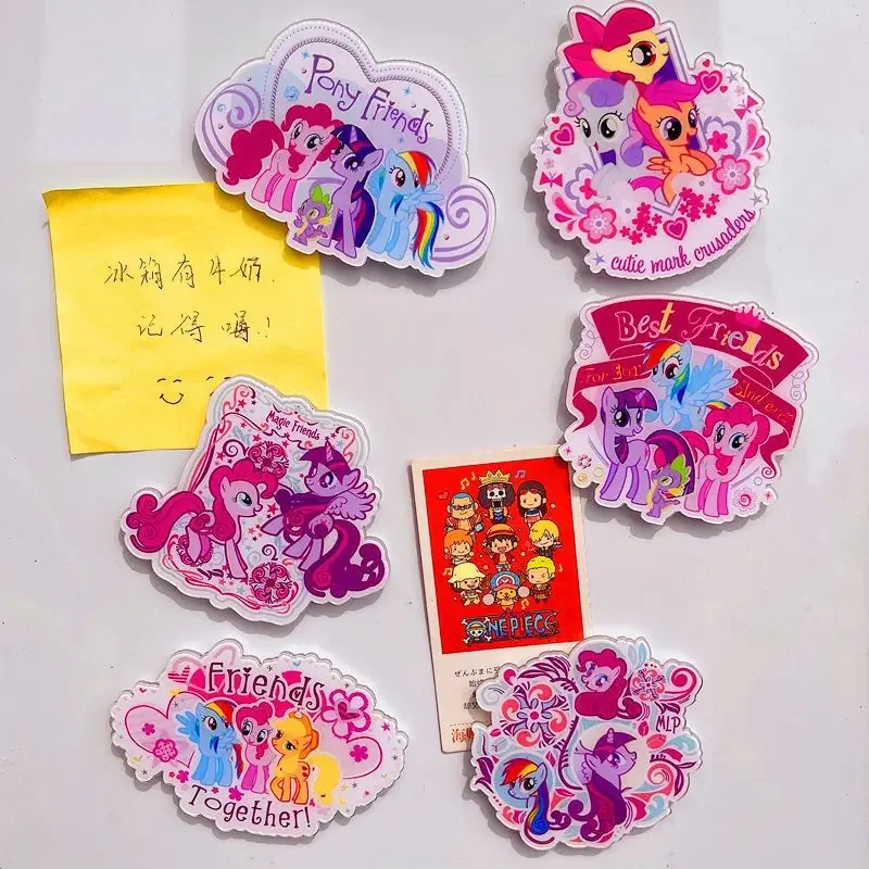 Cartoon Animation My Little Pony Cute Refrigerator Magnet Cute Girls Kindergarten Reward Children Toy Birthday Gift Wholesale