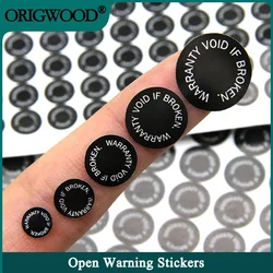 WARRANTY VOID IF BROKEN Screw Hole Tamper Evident Security Seal 6/8/10/12/15mm Removal Proof Open Warning Brittle Paper Sticker