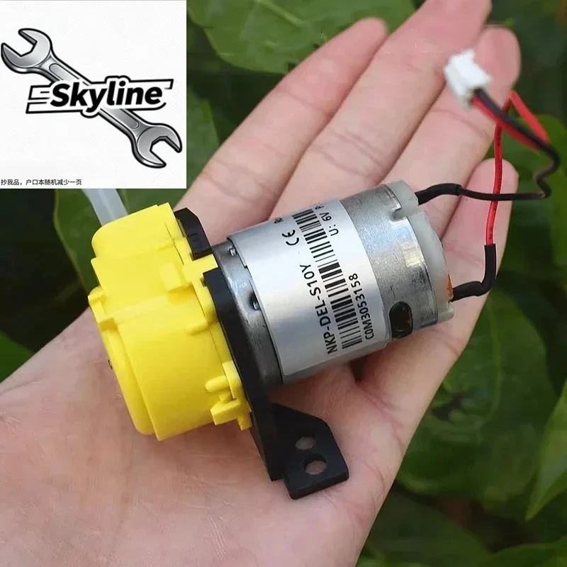 NKP-DEL-S10Y Small Peristaltic Pump 5V 6V DC for Aquarium Analytic Lab Ink Sampling Drip Irrigation - Dosing Liquid Water Pump