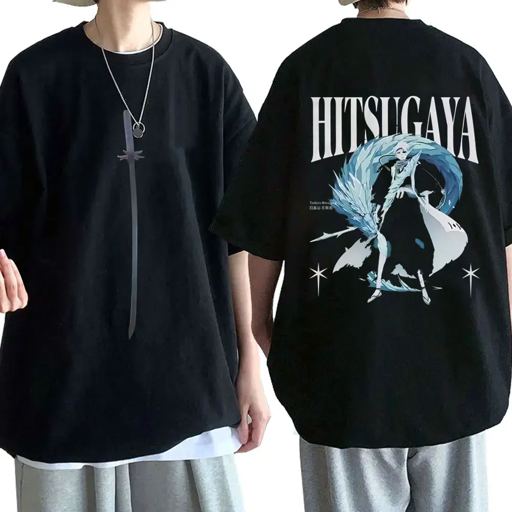 

Anime Bleach Hitsugaya Toushirou Graphic T-shirt Men Women Casual Soft Cotton T Shirts Male Vintage Oversized Short Sleeve Tees