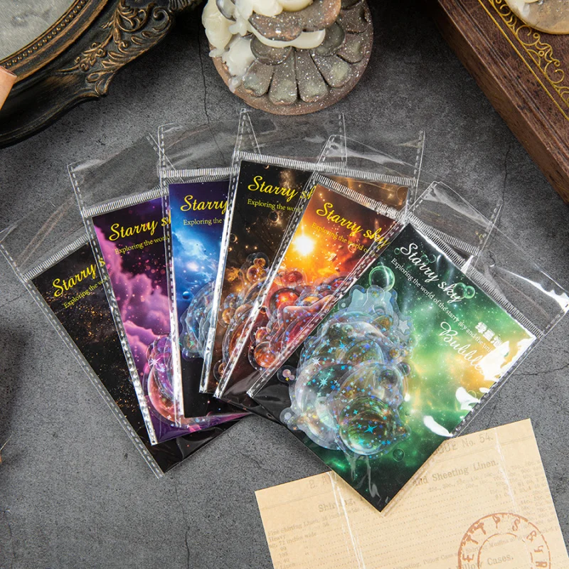 مجموعة ملصقات تحت عنوان الكوكب مكونة من 20 ورقة، تصميمات سماوية رائعة لتزيين المجلات