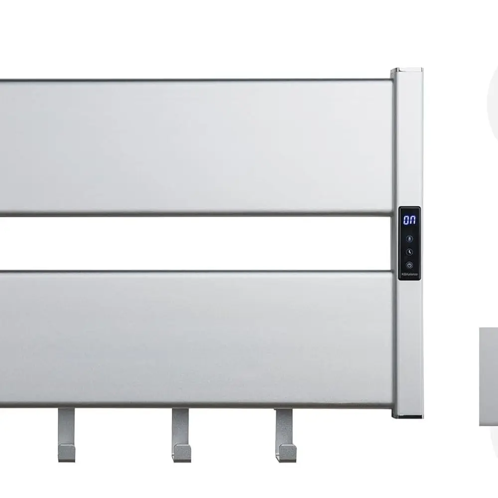 

K&KALONZO Полотенцесушитель для ванной комнаты, настенная вешалка для полотенец с подогревом и встроенным таймером, водонепроницаемое электрическое полотенцесушитель из алюминия