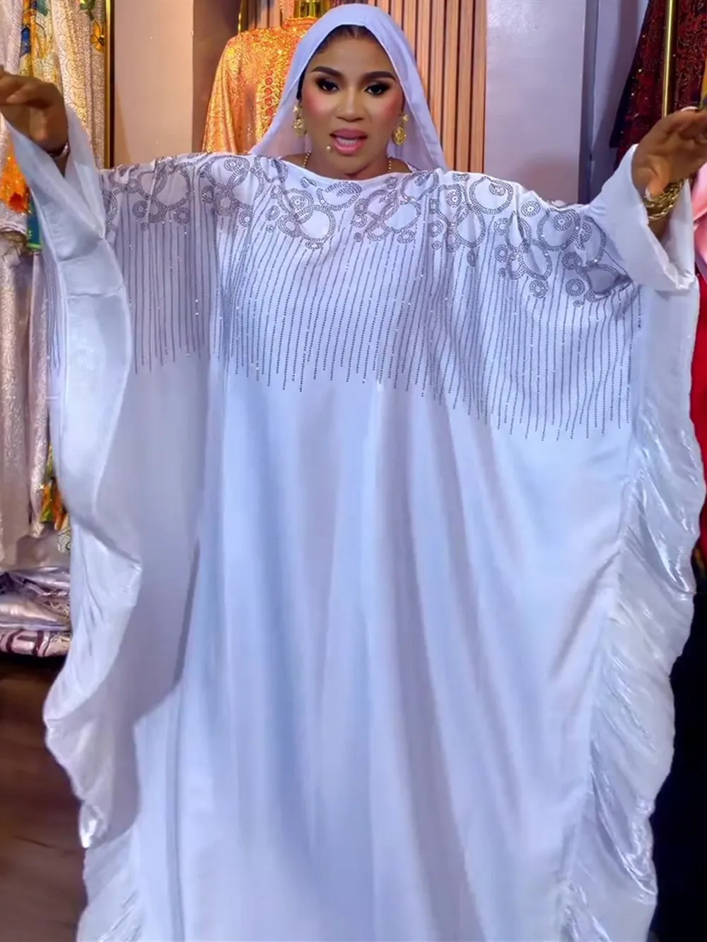 

African Dresses for Women Traditional Africa Clothing Dashiki Ankara White Gown Abayas Robe Muslim Kaftan Maxi Long Dress 2026