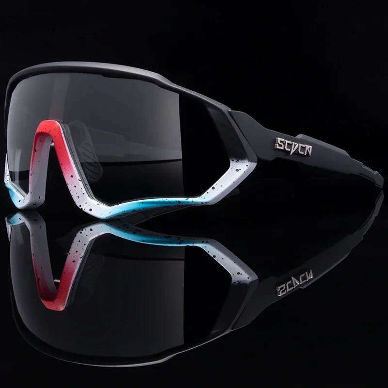 SCVCN Photochromic Bicycle Sunglasses Men Women Sport Runing Goggles UV400 Mountain Road Bike Bicycle Glasses MTB Eyewear