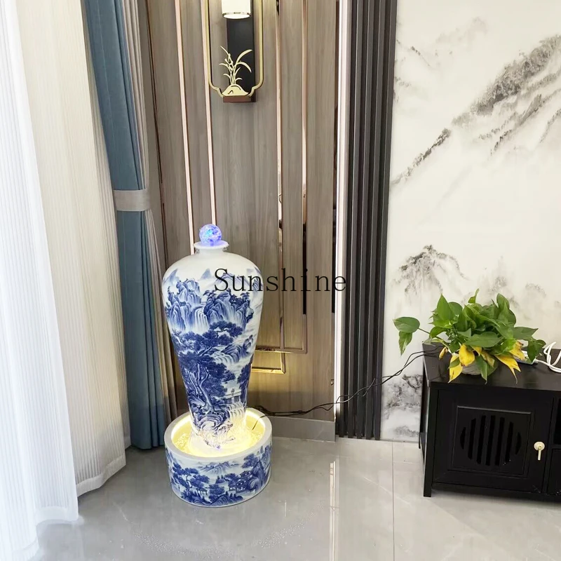 

water ornament household Chinese fountain living room humidifier office housewarming new home opening ceremony decoration