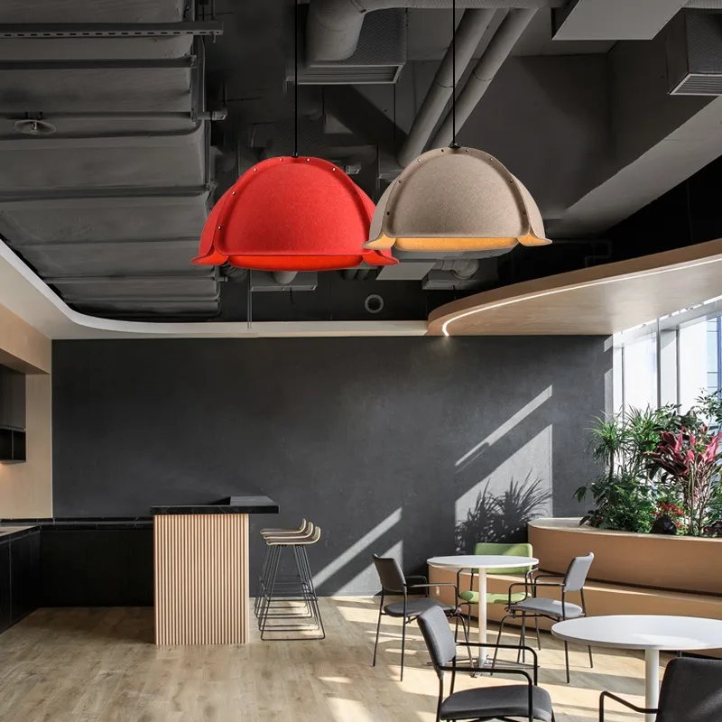 Danish creative sound-absorbing felt tea restaurant office minimalist designer engineering restaurant pendant light