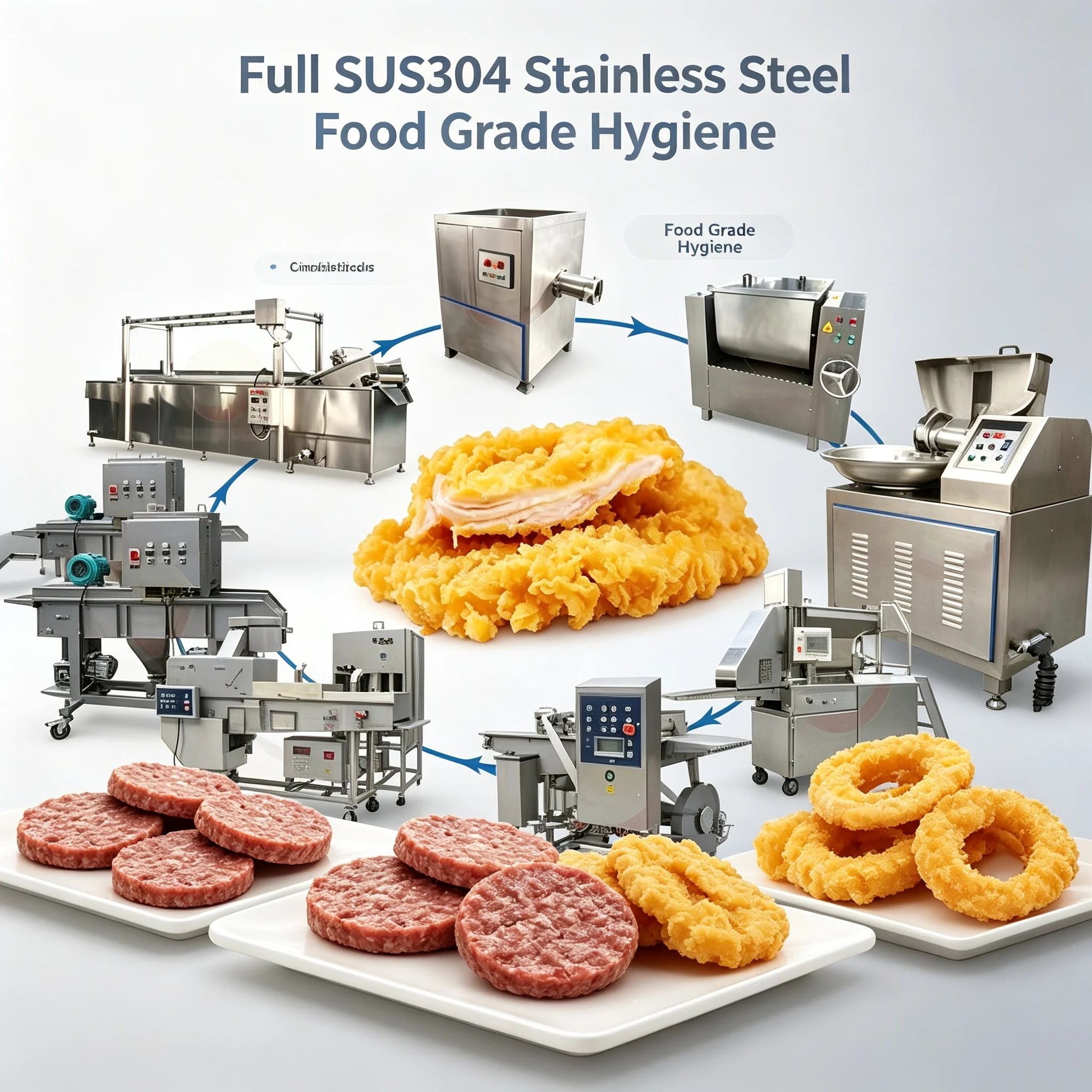 Frequency‑Conversion Automatic Forming Unit for Chicken Nugget Beef Patty Small‑medium Food Factory Application