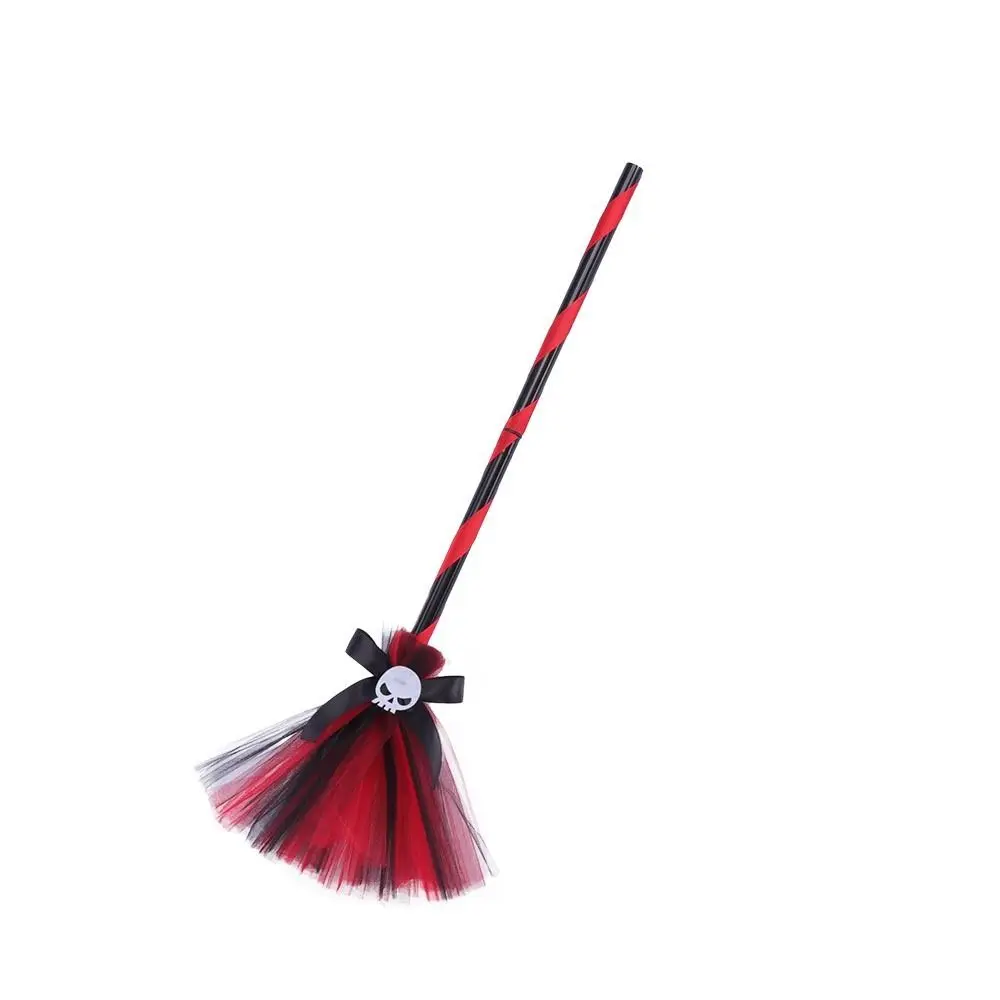 

Multi-color 3D Halloween Witch Hat Cartoon Eye-catching Halloween Broom Ornaments DIY Witch Dress Up Ornaments Kids