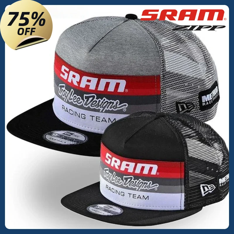 New SRAM Racing Snapback Hat Outdoor Sports Sunscreen Baseball Hat