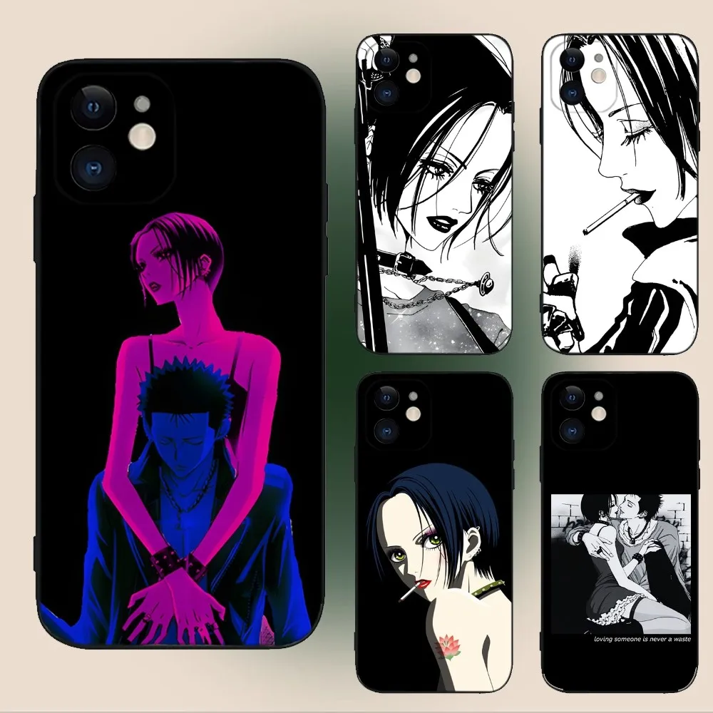 Anime NaNa Osaki  Phone Case For iPhone 15,14,13,12,11,Plus,Pro Max,XS,X,XR,SE,Mini,8,7 Soft Silicone Black Cover