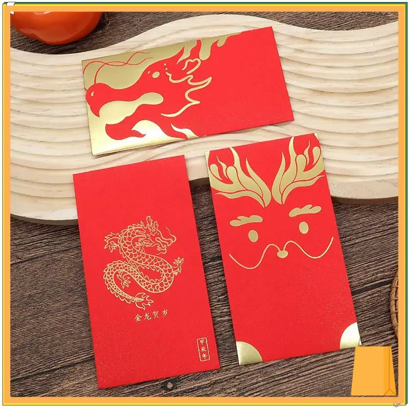 L52A-60 個中国の新年赤い封筒新年ラッキーマネー赤い封筒辰年 2024
