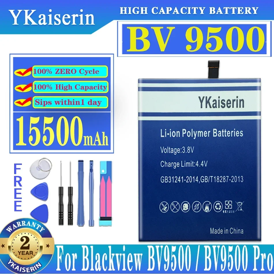 

YKaiserin 15500mAh BV 9500 Battery for Blackview BV9500 Pro BV9500Pro MT6763T 536380 Phone + Tracking Number